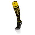 Target Socks BLK/YEL M Stripete høye fotballsokker - Unisex