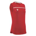 Thallium Shirt Woman SL RED/WHT XXS Teknisk armløs volleyballdrakt for dame